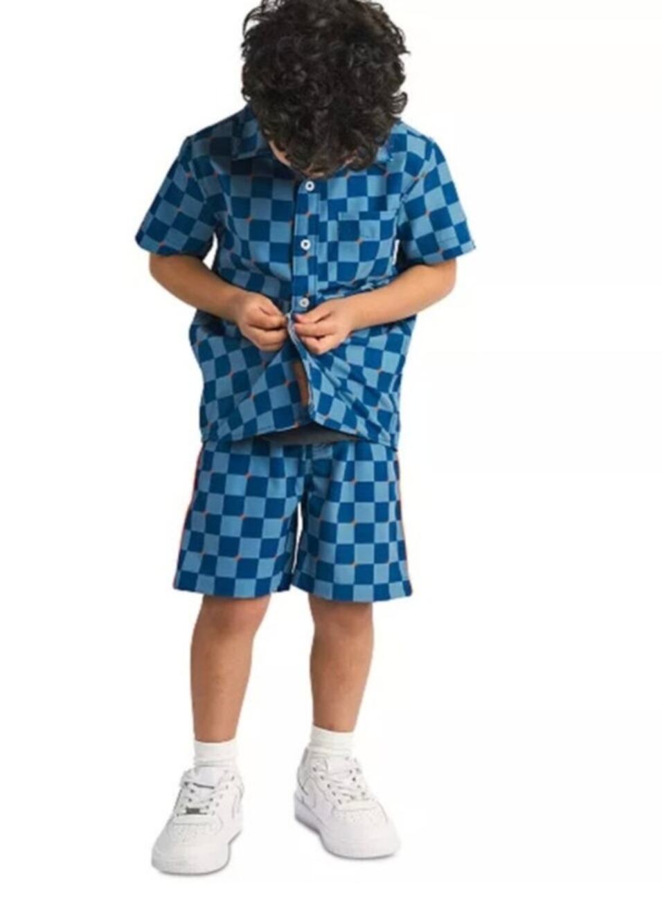Sovereign Code Big Boys 4-Way-Stretch Checker-Print Swim Trunks 3T